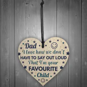 Red Ocean Funny Cheeky Fathers Day Gifts Novelty Wooden Heart Sign Birthday Gift For Dad Gifts From Daughter Son