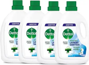 Dettol Antibacterial Laundry Cleanser Fresh Cotton 1.5 L, Pack of 4