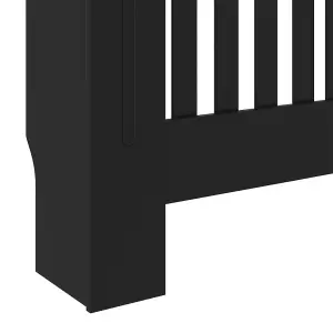 Berkfield MDF Radiator Cover Black 78 cm