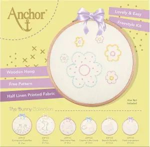 FLORAL ARRANGEMENT - Embroidery Kit with Hoop: Floral Arrangement - Anchor