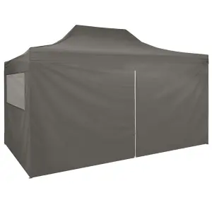 Berkfield Professional Folding Party Tent with 4 Sidewalls 3x4 m Steel Anthracite