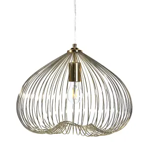 Metal Pendant Lamp Gold TORDINO