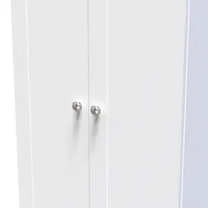 Sussex Ready assembled Traditional White & oak Tall Double Wardrobe (H)1970mm (W)770mm (D)530mm