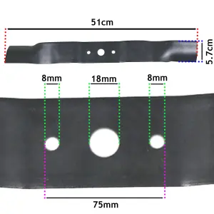 Mountfield Lawnmower Blade SP533 HW511PD SP533ES SP53H UT10 51cm 181004459/0