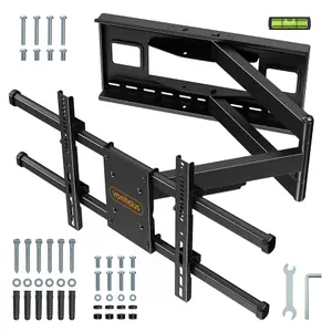 VonHaus Long Reach TV Wall Bracket for 40-80" Screens, Articualting TV Bracket with Spirit Level, 50kg Capacity