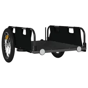 vidaXL Bike Trailer Black Oxford Fabric and Iron