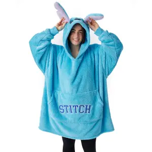 Lilo & Stitch Womens/Ladies Hoodie Blanket Blue (One Size)