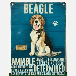 20cm metal Beagle 'A House is not a Home' hanging sign