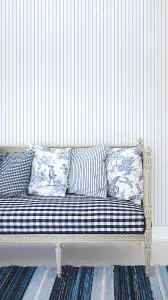 Galerie Smart Stripes 2 Blue Napkin Stripe Smooth Wallpaper