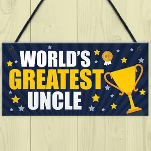 Greatest Uncle Gift Hanging Plaque Uncle Birthday Christmas Gift For Him From Niece Nephew