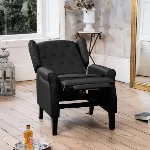 Galena Recliner Armchair - Black