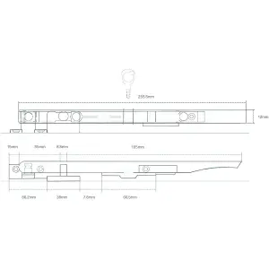 AFIT Matt Black Locking Casement Window Stay - 10"/250mm