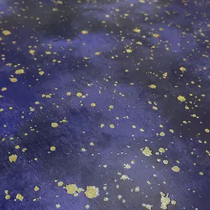 Twinkle Twinkle Wallpaper Blue / Gold Muriva 218501