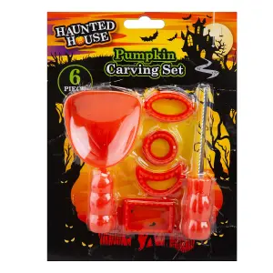 Halloween Pumpkin Carving Set 6 Piece Carving Tools for Halloween Orange