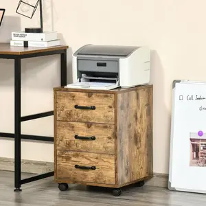 Erve 40cm Wide 3 -Drawer Mobile File Cabinet