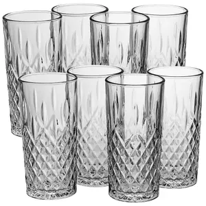 Queensway Home & Dining 356ml 8 Pcs Drinking Highball Tumblers Glasses Set