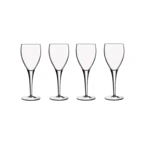 Luigi Bormioli Michelangelo Masterpiece Clear Round Crystal Dishwasher Safe Wine Glasses Set Large 340ml Pack of 4