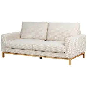 2 Seater Jumbo Cord Sofa Light Beige SIGGARD