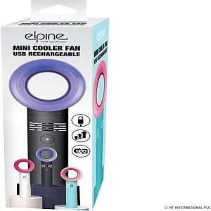 Mini Bladeless Cooler Fan - Rechargeable USB, Suitable For Summer, Use At Home, Office, Travel & Outdoors