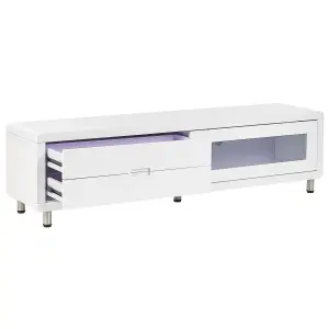 Beliani Modern TV Stand White PEMBORKE