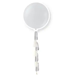 Globos Tel Plain Balloons Silver (One Size)