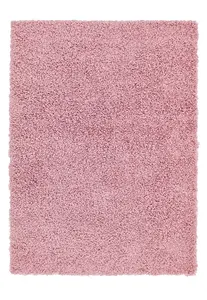 Melrose Venus Shaggy Blush Pink High Pile Large Area Rug 140/200cm