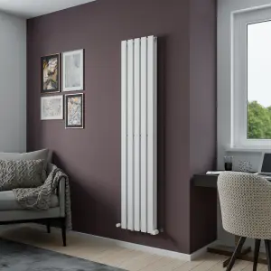 Agadon Lola Duplex Designer Panel Radiator 1800 x 372 mm White