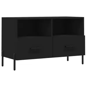 Berkfield TV Cabinet Black 80x36x50 cm Engineered Wood