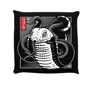 Unorthodox Collective Oriental Cobra Cushion Black (One Size)