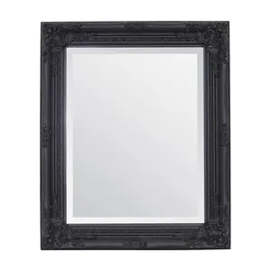 Andrews Flat Wall Mirror Black Matte / 50cm x 60cm W