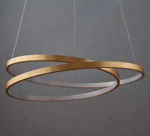 Anson Lighting Melody Gold Leaf Integrated LED Ceiling Pendant