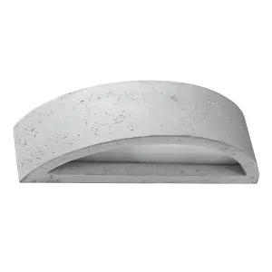 Atena Concrete & Glass Grey 1 Light Classic Wall Light