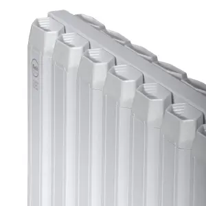 Aluminum Radiator Compatible with Heat pump.Model "Onyx" White. 1330 .500mm. BTU/hr:7271