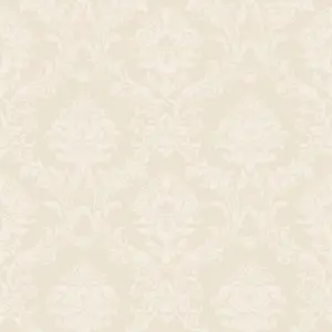 Galerie Classic Silks 3 Cream Silk Effect Damask Smooth Wallpaper