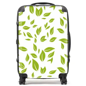 Green Leaves Design  Suitcase - Medium