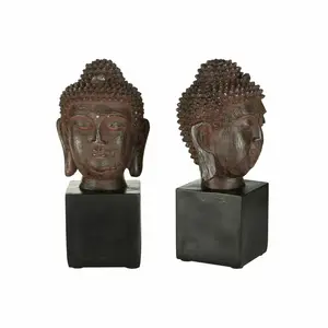 Buddha Head Bookends (Set of 2)