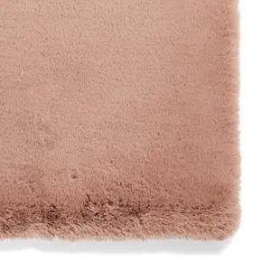 Mink Modern Plain Shaggy Easy to Clean Rug for Living Room and Bedroom-80cm X 150cm