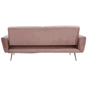 Interiors by Premier Hatton Pink Velvet Sofa Bed