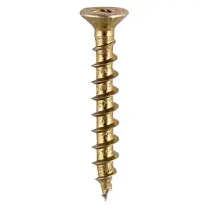 TIMCO Window Fabrication Screws Countersunk with Ribs PH Single Thread Gimlet Point Yellow - 4.8 x 25