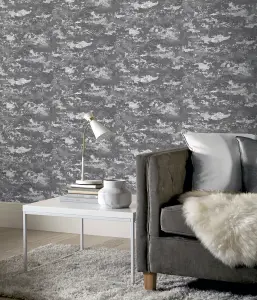 Arthouse Patina Grey/Silver Wallpaper