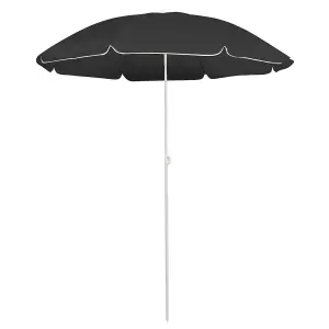 Berkfield Outdoor Parasol  with Steel Pole Anthracite 180 cm