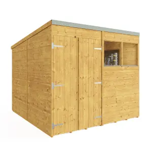 BillyOh Expert Tongue and Groove Pent Workshop - Pressure Treated - 8x8 - Windowed