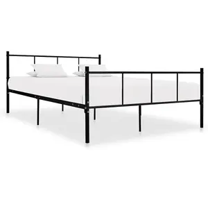 Berkfield Bed Frame Black Metal 120x200 cm