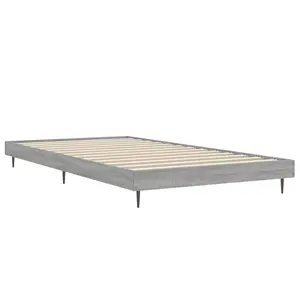 Berkfield Bed Frame Grey Sonoma 90x190 cm 3FT Single Engineered Wood