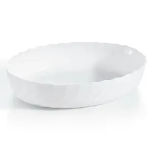 URBNLIVING 32cm Diameter White Oval Serving Dish Bowl