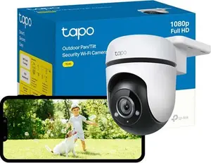 Tapo 1080P Full HD Pan/Tilt Wifi Outdoor Security Camera, 360° Smart Person/Motion Detection, IP65 Weatherproof,Night Vision,Cloud &SD Card Storage,