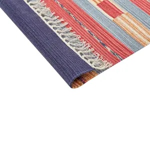 Cotton Kilim Area Rug 200 x 300 cm Multicolour GANDZAK