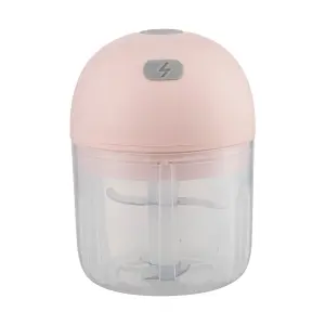 Mini Electric Wireless Kitchen Food Chopper in Pink, 250ML