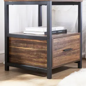 NS 1 Drawer Bedside Table Brown