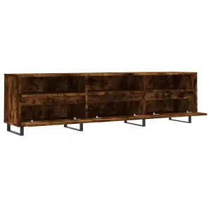 Berkfield TV Cabinet Smoked Oak 150x30x44.5 cm Engineered Wood